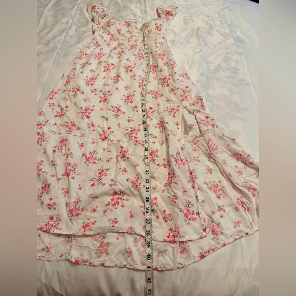 Hollister Cream and Pink Floral Maxi Dress - Picture 3 of 6